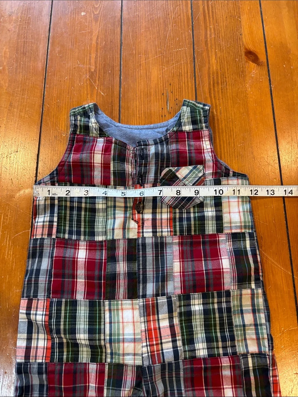 Baby GAP Madras Plaid Sleeveless Romper Size S 3-6 Months EUC